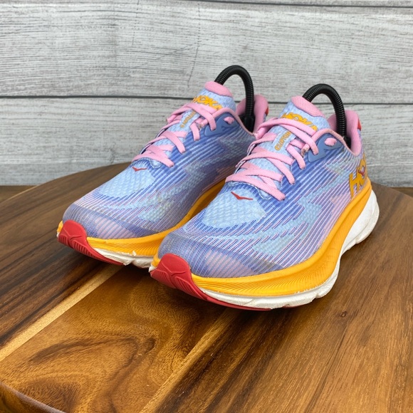 HOKA One One Clifton 9 Peony Mirage Purple Running Shoe Women’s 6.5 / Youth 5 - Picture 2 of 12